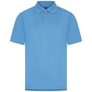 Henbury Mens Pique Polo Shirt / Mid Blue